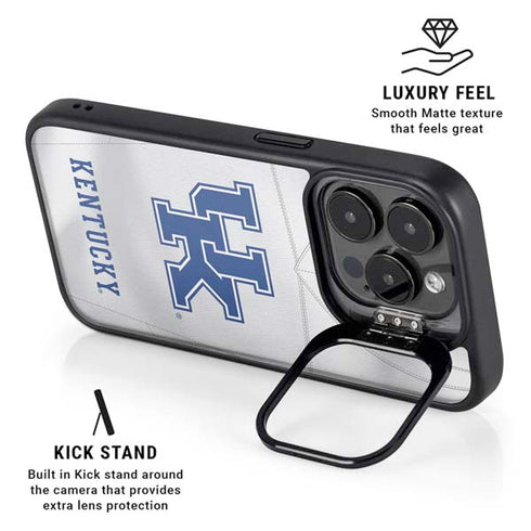 University of Kentucky White Jersey iPhone 15 Pro Kickstand Case